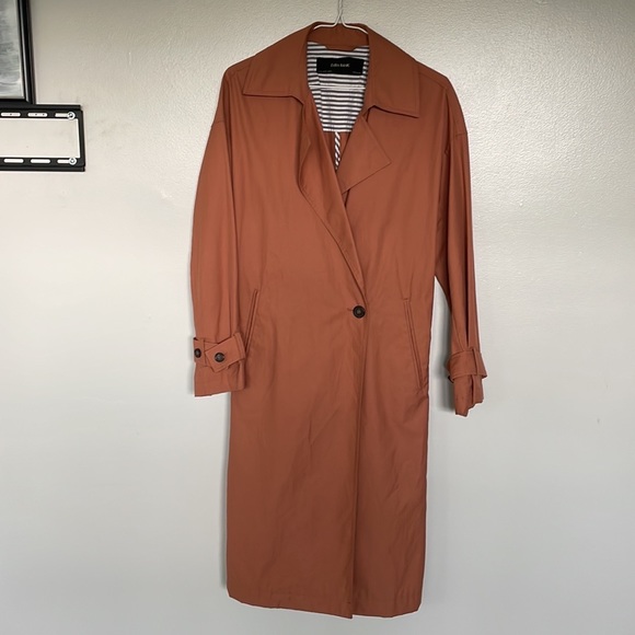 Dusty Rose Trench Coat - Picture 1 of 3